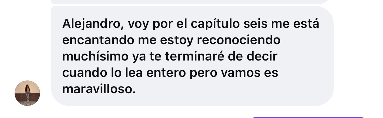 Testimonio de Yolanda por WhatsApp sobre su libro personalizado de carta natal